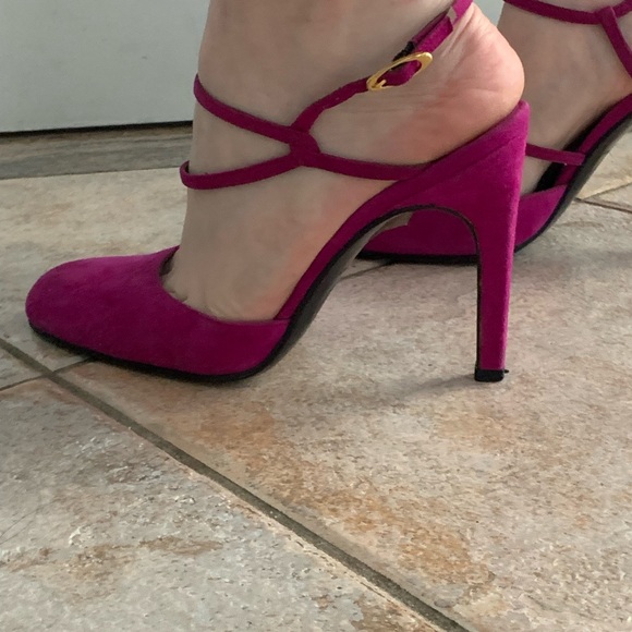 Gianni Versace made in Italy woman’s heels purple/ fuchsia color size 37 - Picture 10 of 16